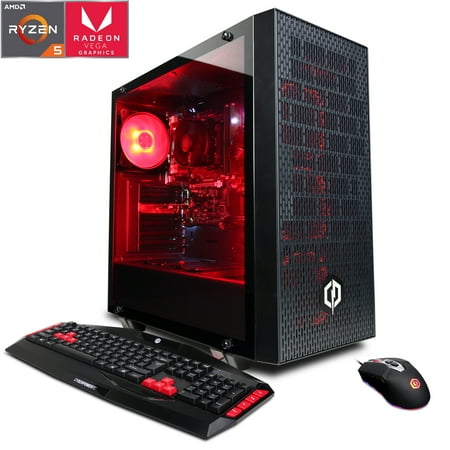 CYBERPOWERPC Gamer Master GMA6600CPG Gaming Desktop - AMD Ryzen 5 2400G with Radeon RX Vega 11 Processor Graphics, 16GB Memory, 2TB Hard Drive, WiFi and Windows 10 Home