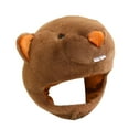 thumbnail image 3 of Sombrero de marmota de peluche, diseño de dibujos animados, ideal para festivales, Halloween y juegos de rol., 3 of 8