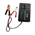 thumbnail image 1 of Inversor de corriente para coche,Inversor de corriente de 200 W de 12 V CC a 110 V y de 24 V CC a 220 V,Convertidor de energía para automóvil,camión,hogar,computadoras, 1 of 9