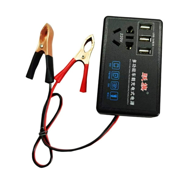 Inversor de corriente para coche,Inversor de corriente de 200 W de 12 V CC a 110 V y de 24 V CC a 220 V,Convertidor de energía para automóvil,camión,hogar,computadoras