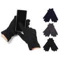 thumbnail image 2 of Opvise 1 Pair Women Men Autumn Winter Gloves Warm Windproof Full Finger Mittens Polar Fleece Anti slip Gloves Black Women, 2 of 8