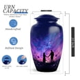 thumbnail image 2 of Daisy Funeral Urns For Human Ashes Adult Female - Couple Urns For Adult Male - Purple Cremation Urn For Man And Woman, 1 Large & 4 Keepsake - Blue Urn For Human Ashes Mom & Dad - 10 & 3 Inch, 2 of 7