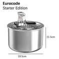 thumbnail image 2 of Distributeur d'Eau pour Chat, Distributeur d'Eau Automatique en Acier Inoxydable pour Animaux, Convient aux Chats et aux Chiens, Plusieurs Animaux, 2 of 5