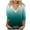 Mint Green, variant on IROINNID Women's Long Sleeve V-Neck Shirts Leisure Printed Loose T-shirt 3/4 Sleeves Blouse Lace V-Neck Tops,White