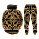 thumbnail image 4 of Conjunto de 2 sudaderas con capucha y cadena de lujo para hombre, con estampado 3D de cuerpo completo, estilo retro, estilo corte, pantalón y traje, primavera y otoño, 4 of 5