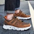 thumbnail image 2 of asddcavvf Men Sports Shoes Fashionable New Pattern Simple Pure Color Mesh Breathable Flat Bottom Ela, 2 of 9