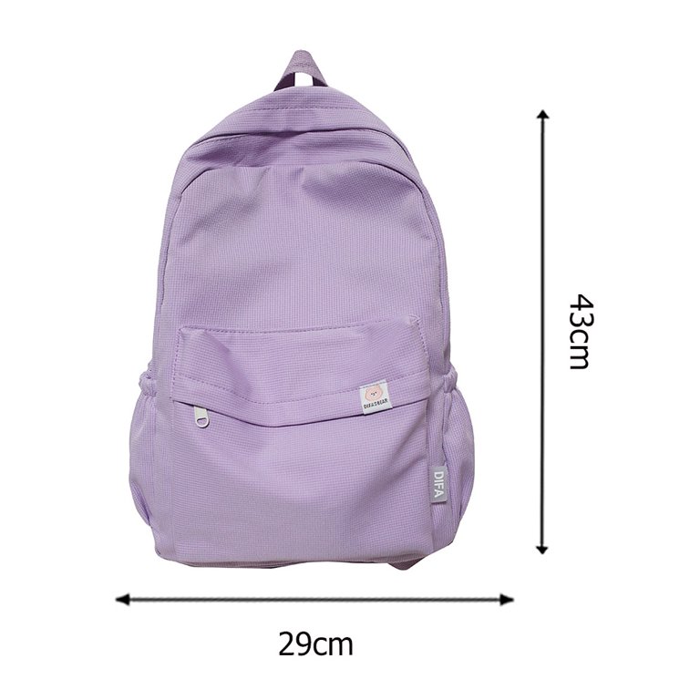 Tiyuyo Simple Classic Backpack Teens Girls Student Large Capacity Bookbag Purple