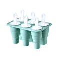 thumbnail image 1 of Moldes plegables para paletas, 6 piezas de moldes de cubitos de hielo de silicona reutilizables sin BPA, fabricación de cubitos de hielo de fácil liberación, bandejas de cubitos de hielo de doble func, 1 of 5