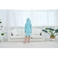 thumbnail image 5 of HOMESWEE Girls Fleece Bathrobe Hooded Kids Sleep Robe Flannel Sleepwear Soft Fuzzy Robes(Green, 8-9), 5 of 6