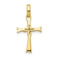 thumbnail image 3 of Real 14kt Yellow Gold 1/15ct. Diamond Cross Pendant; for Adults and Teens; for Women and Men, 3 of 4