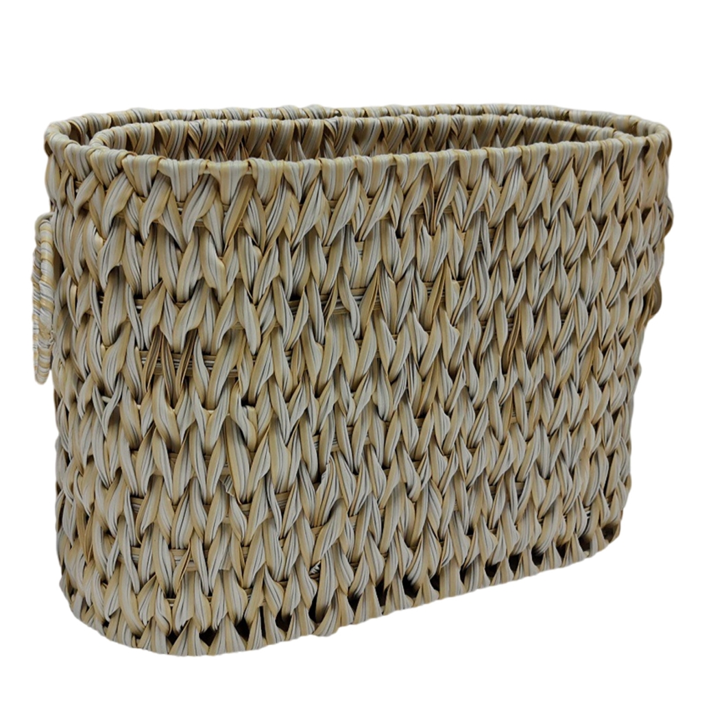 SDFGTstore Waterproof Wicker Toilet Paper Organizers With Large Rings Handles