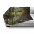 thumbnail image 3 of Yosemite Soft Flannel Fleece Blanket, Small Spring Forest Distant Mountain Picture of Yosemite National Park Landscape Print, Cozy Plush for Indoor and Outdoor Use, 50" x 60", Green, by Ambesonne, 3 of 6