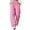 Pink, variant on Women's Barrel Leg Jogger Pants, High Rise Elastic Waist, Side Pockets, Tapered Fit