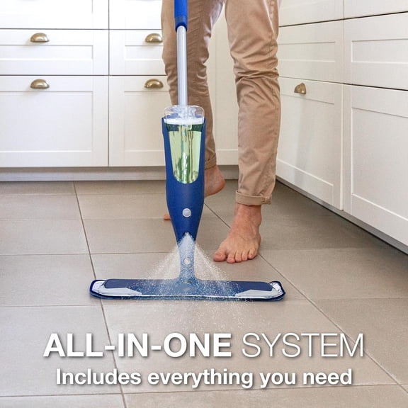 Floor Premium Spray Mop - Includes Multi-Surface Floor Cleaner Concentrate and Machine Washable Microfiber Cleaning Pad