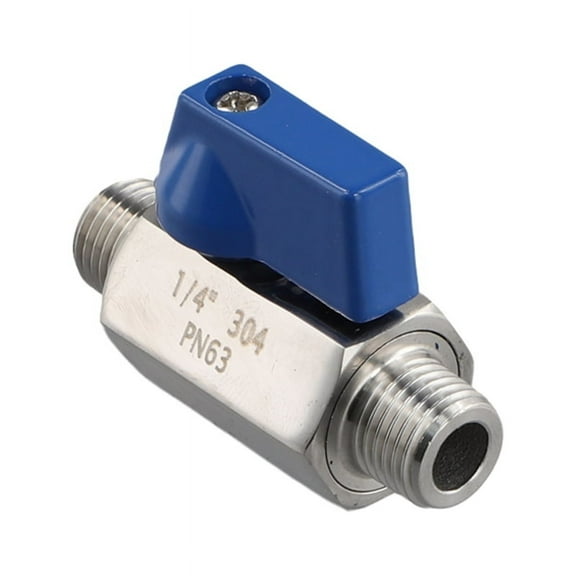 Stainless Steel Ball Valve - 1/4 Inch NPT Thread Male Small Mini Ball Valve (1/4inch Male&Male)