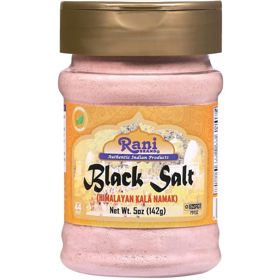 Rani Black Salt (Kala Namak Mineral) Powder, Vegan 5oz (142g) Unrefined, Pure and Natural | Gluten Friendly | NON-GMO | Indian Origin | Perfect for Tofu Scramble - Natural Egg Taste