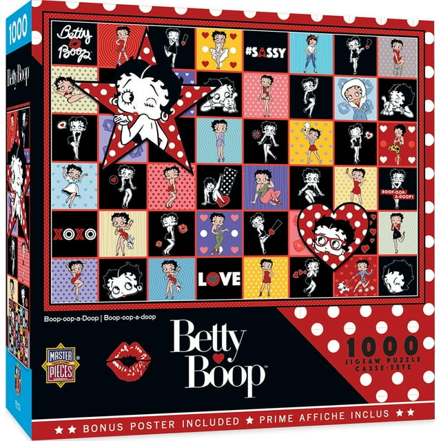 Betty Boop: "Boop-oop-a-Doop" 1000 Piece Puzzle 19.25" x 26.75" Jigsaw Puzzle + Bonus Poster