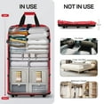 thumbnail image 3 of 40" Expandable Foldable Luggage Bag Suitcase with 6 Swivel Wheels Collapsible Rolling Travel Bag for Home Storage Moving,Red - EX, 3 of 7