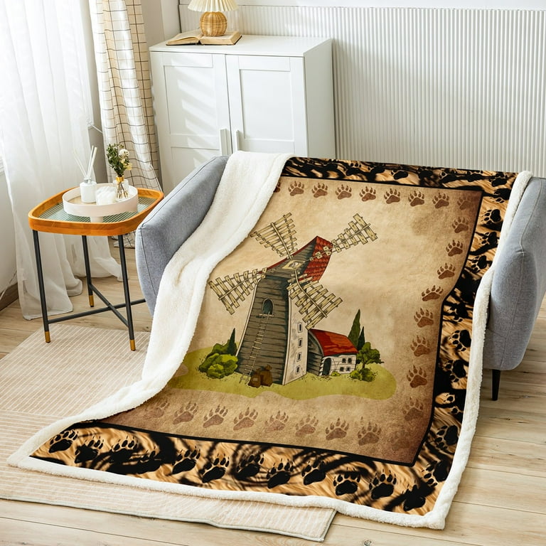 Rustic farmhouse throw blanket sale