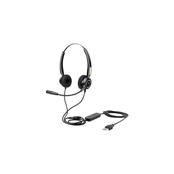 Movee: USB Headset W/ Remote On-Ear Wired 6.9' Cable