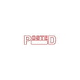thumbnail image 2 of 2000Plus® Green Line Message Stamp, POSTED, Red, 2 of 3