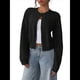 thumbnail image 1 of Suéter Tipo Cárdigan Corto de Larga con Botones y Cuello Redondo para Mujer, Ropa de Punto . Negro XL, 1 of 9