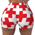 thumbnail image 2 of Honeii Red Cross 1 Print Women's Workout Shorts, Gym Shorts for Active Wear, Sports Shorts,Women's Running Shorts,Quick Dry Athletic Shorts-XX-Large, 2 of 8