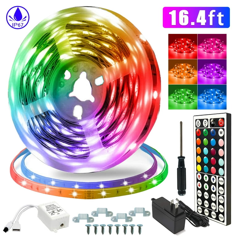 Daybetter led strip lights 16.4 ft 2024 with remote controller and power supply