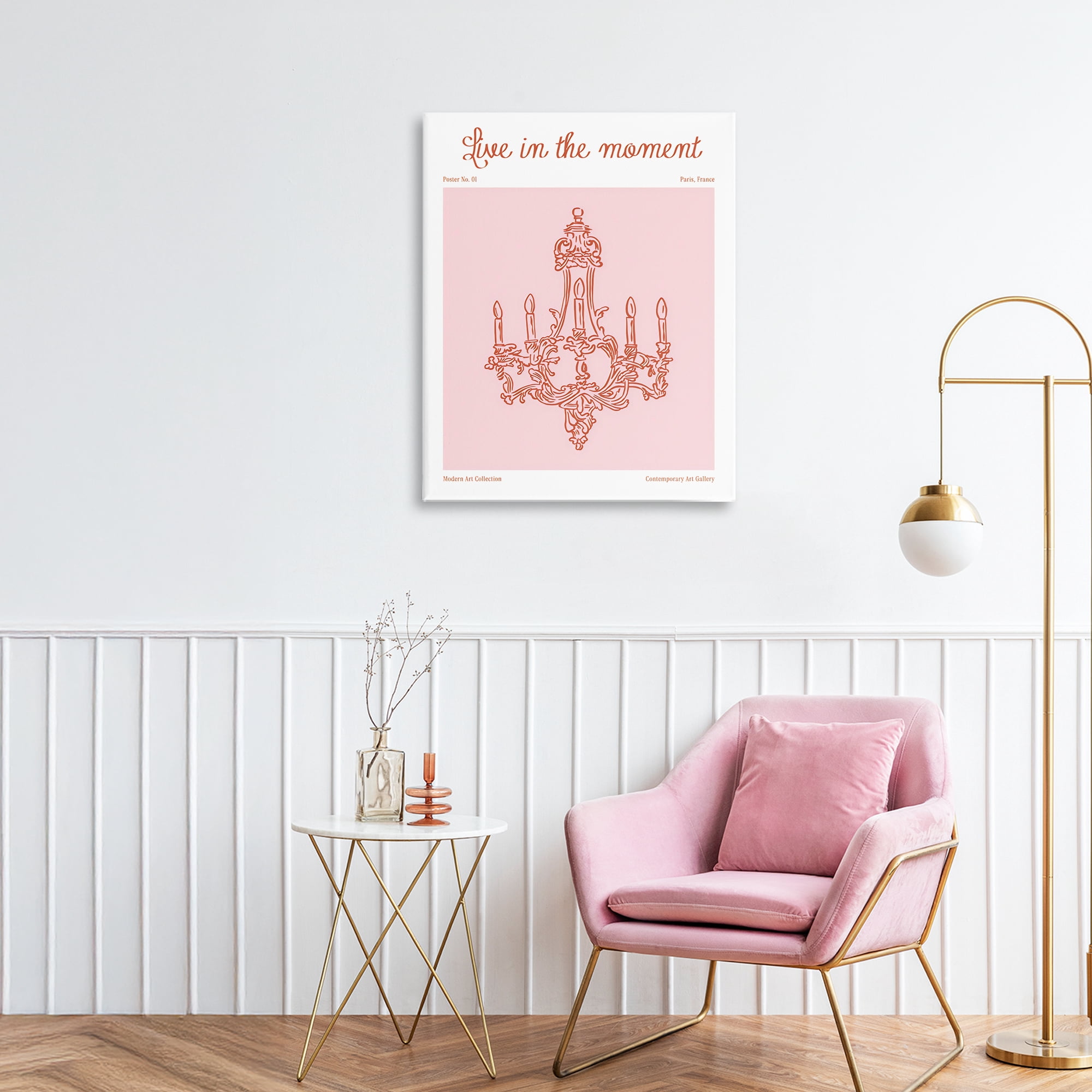 Stupell Industries Live In The Moment Chandelier Canvas Wall Art, design by The Prints Vibe