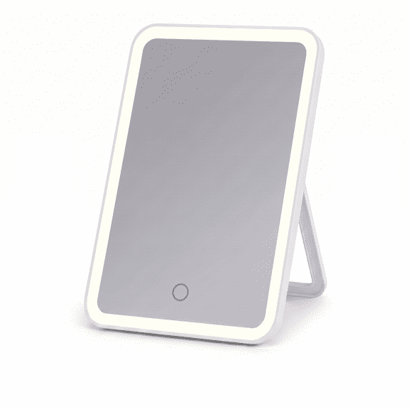 Makeup Mirror with Lights Speaker, Adjustable Brightness, Wireless Tabletop Mirror for Desk, Dorm, Gifts for Women