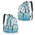 thumbnail image 2 of DISNIMO Sea Turtle Print 17 Inch School Backpack for Boys Girls, Multi Compartments Bookbag for Primary & Junior High Students with Water Bottle Holders, 2 of 7