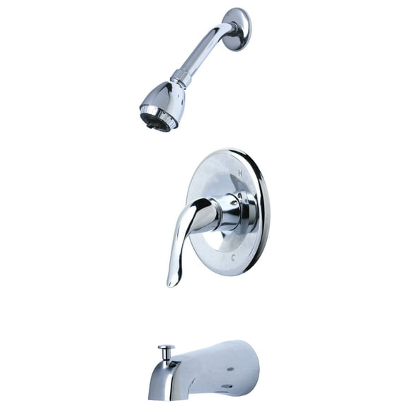 Single Handle Tub and Shower Faucet with Pressure Balance Valve Chrome Finish