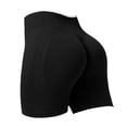 thumbnail image 6 of Breezora Women's Seamless Color Block Yoga Shorts - Scrunch Bum Booty Lifting Gym Shorts with Tummy Control, Workout Tights, 6 of 6