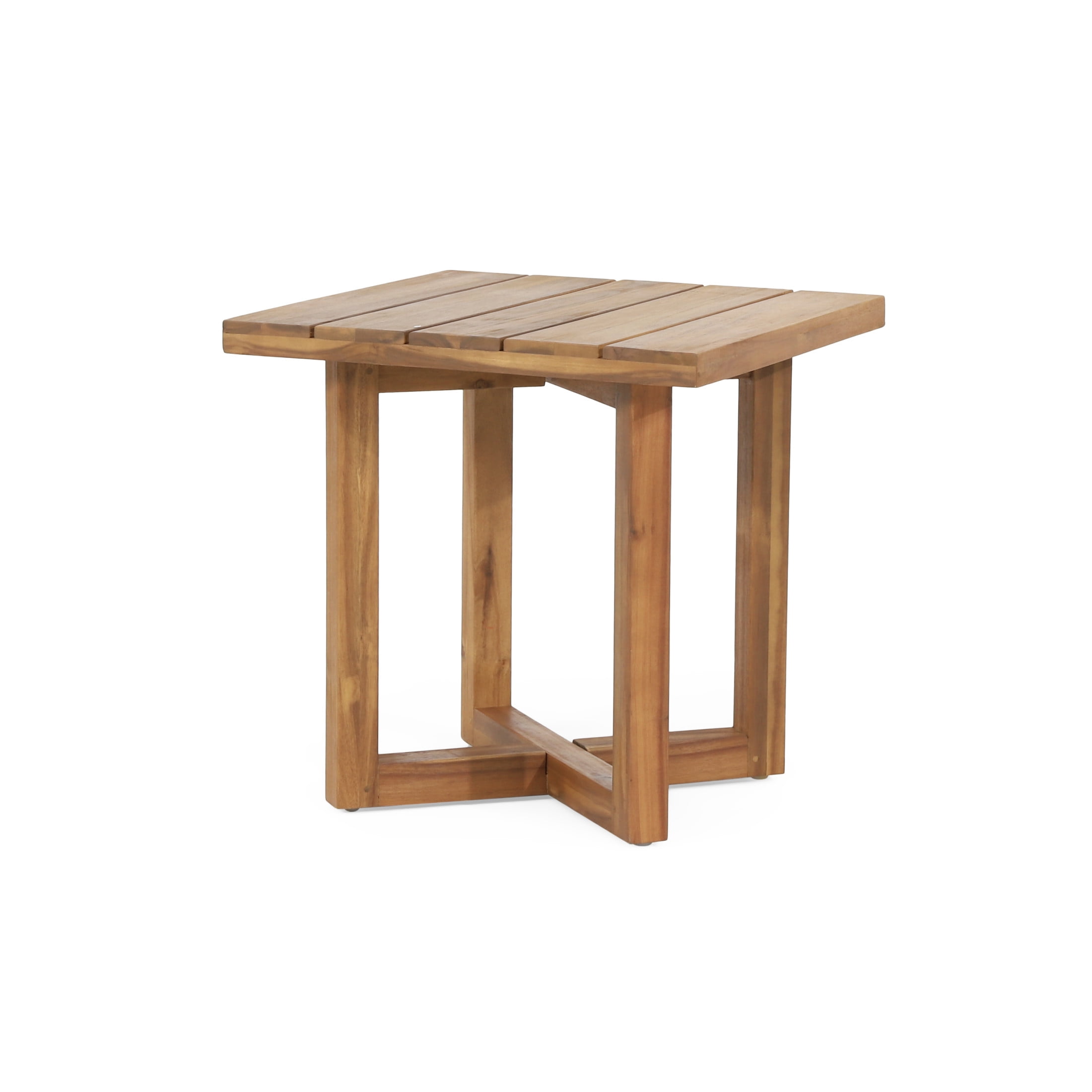 Christopher Knight Home 2-Piece Smooth Arc Outdoor Rocking Chair with Acacia Cross-Stretcher Side Table, Beige