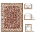 thumbnail image 7 of SIXHOME 8'x10' Area Rugs for Living Room Washable Rugs Carpet Vintage Traditional Rugs for Bedroom Dinning Room Office Soft Non Slip Large Area Rug Retro Home Decor Brick Red, 7 of 7