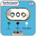 thumbnail image 5 of Appli Parts Dual Run Capacitor for ac 25+5 Mfd uF (microfarads) 370VAC CBB65 Oval Universal fit for hvac and other applications 2-3/4 in Wide 1-3/4 in Depth 4-1/8 Height CON-25/5-370, 5 of 7