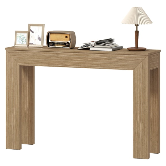 Console Table Entryway, 47" Narrow Sofa Table, Natural Wood Accent Table