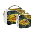 thumbnail image 2 of Ladybug Daisies Flowers Clear Cosmetic Bags with Handles PVC Toiletry Bags Zipper Waterproof Portable for Traveling 2 Pcs, 2 of 7