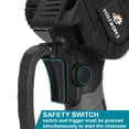 thumbnail image 5 of 6-Inch Mini Cordless Chainsaw with 2Pcs Batteries, Electric Handheld Small Chainsaw, Brushless Power Chain Saws with Safety Switch,  for Wood Cutting Tree Branch Trimming, Black, 5 of 10