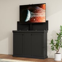 Oxylife Mini Elevate TV Lift Cabinet,Fits Up to 50-Inch Wide TVs,Black