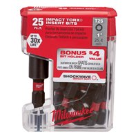 UPC: 0045242478743 | Milwaukee-48-32-5016 SHOCKWAVE Impact T25 Insert Bits with Bit Holder (25 Pack)