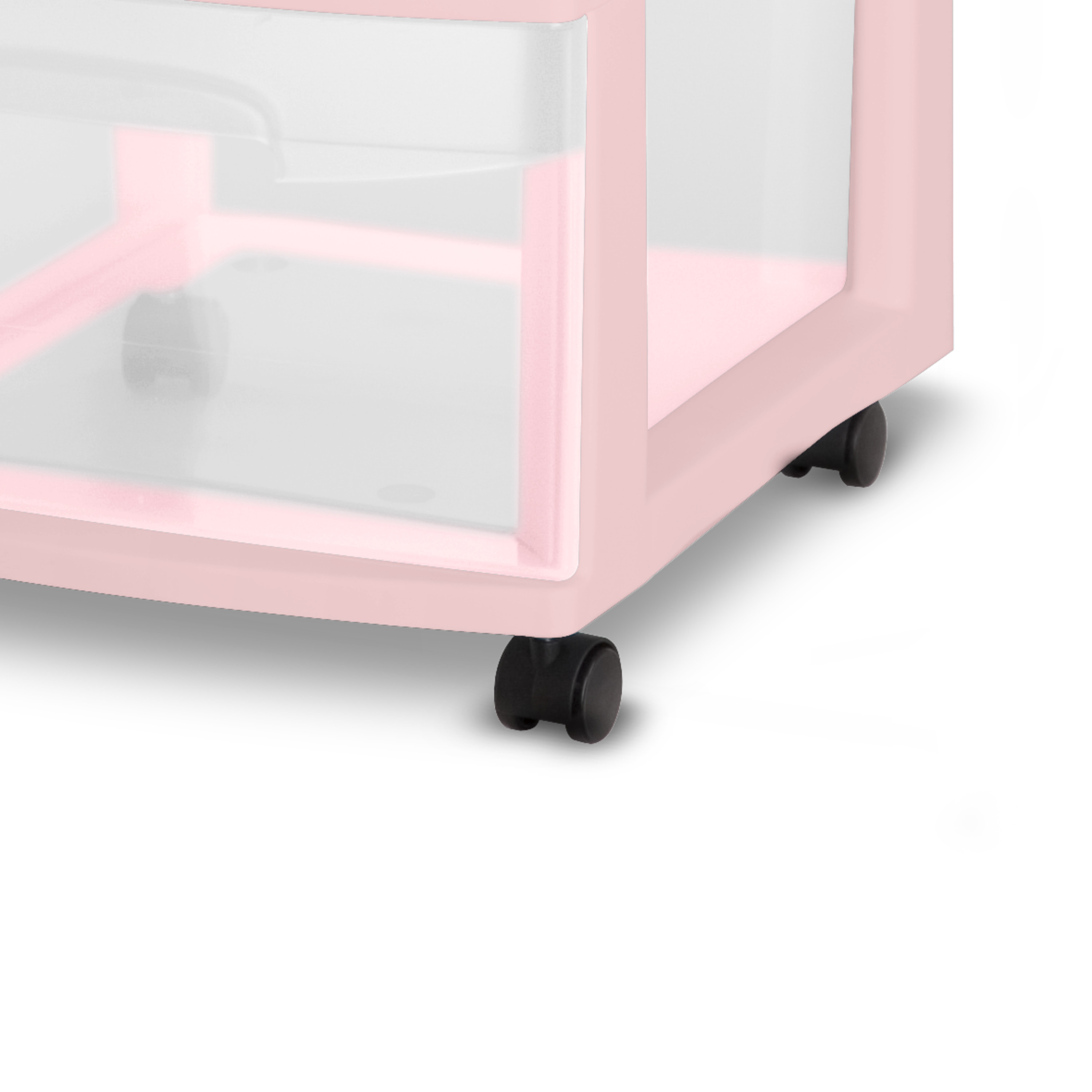 Sterilite Plastic 3 Drawer Cart Blush Pink Set of 2 - image 4 of 9