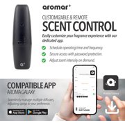 AROMAR Plus - Waterless Plug-In Aroma Diffuser, Bluetooth Control, Black