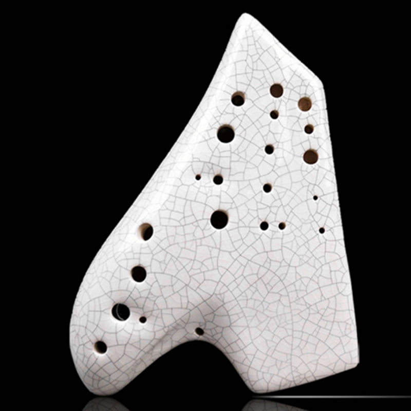 White Triple Ocarina Music Instrument Alto Tone C Legend Ocarinas Professional Musical Instrumentation Flute Accessories