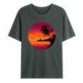 thumbnail image 1 of Hombres Casual Moda Cuello Redondo Jersey Estampado Camiseta Manga Corta Tops Pompotops  oipoqjl33327, 1 of 3