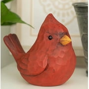 The Bridge Collection Large Decorative Cardinal Figurine  Rustic Red Bird Cardinal Statue With Seasonal Finish  Nature Inspired Cardinal Home Decor Accent