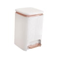 thumbnail image 2 of Papelera de baño, papelera, pedal y tapa tipo prensa. Blanco 12l, 2 of 9