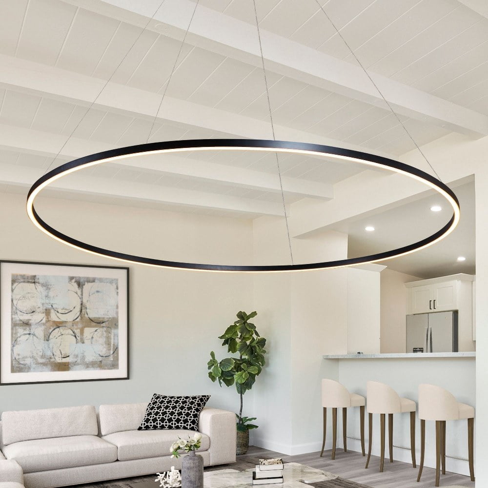 VONN Tania 60" Adjustable ETL Certified Integrated LED Chandelier in Black