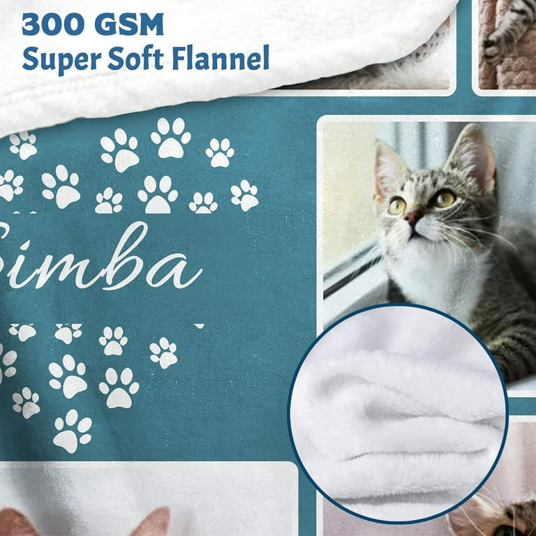 Gifts for Cat Lovers Custom Cat Themed Blanket Personalised Photo Blanket for Pets Cat Lovers Gift Ideas Soft Throw Blankets for Women Girls Christmas Birthday Gifts with Cute Cats Walmart