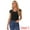 Black, variant on Unique Bargains Women's Sheer Crochet Boho Blouse with Scalloped Edges XL White